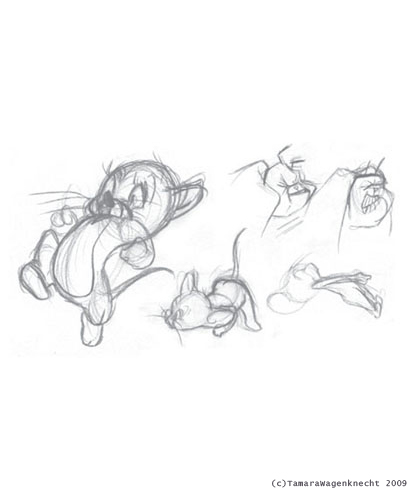 Pg7|2007|BluePencil and Paper|Quick Sketches of Jerry and Anthony.