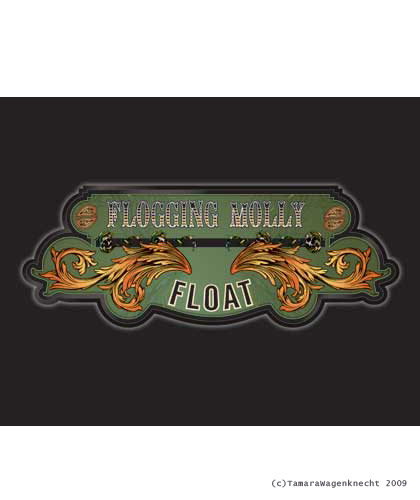 Flogging Molly Tee|2009|Photoshop + Illustrator|To show my deep deep love for the truly amazing band Flogging Molly I made this tee design to wear at their concert.
