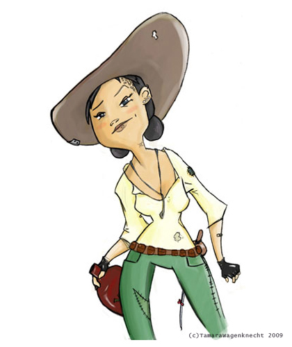 TeiTei for video game art|2007|BluePencil and Paper, then cleaned and colored Photoshop + Cintiq|TeiTei again, but this time intended for a side scrolling video game, which sadly did not launch.